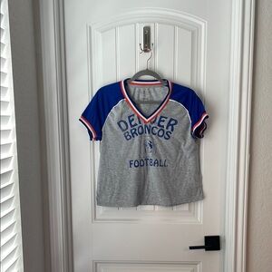 Gray and Blue Women’s Denver Broncos Football Shirt